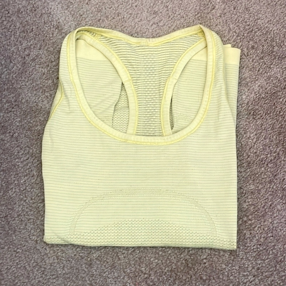 yellow lululemon swiftly tank